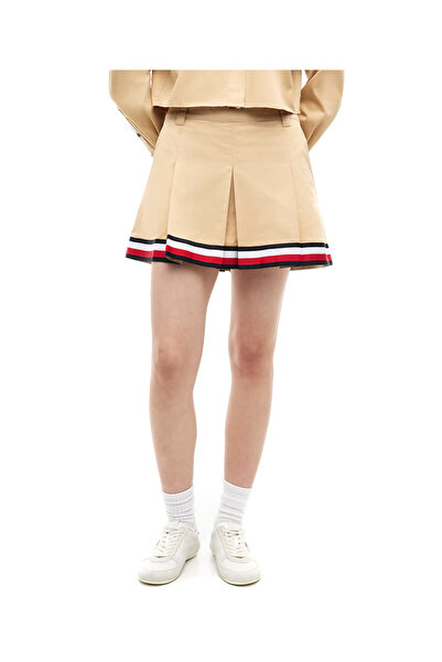 Tommy Hilfiger Γυναικεία Φούστα Μπεζ Tommy Jeans DW0DW22969-AB9
