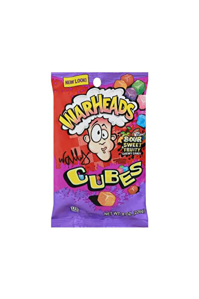 WarHeads مكعبات حلوى مضغ بنكهة حامضة وحلوة وفاكهية 8 أونصة (226 جرام)