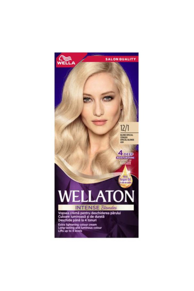 Wellaton Vopsea Permanenta - Wella Intense Color Cream, nuanta 12/1 Blond Spe...