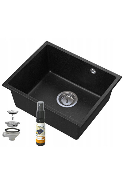 Granitan Set chiuveta bucatarie si spray, Granitan, Granit, Negru