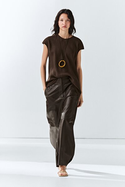 Massimo Dutti %100 keten asimetrik top