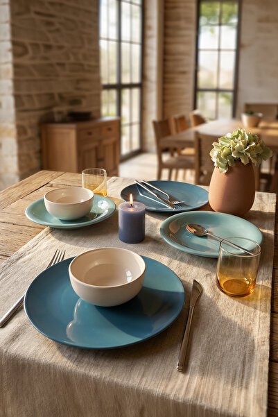 Keramika Blue Mix Yemek Takımı 6 Parça 2 Kişilik 031-413-420