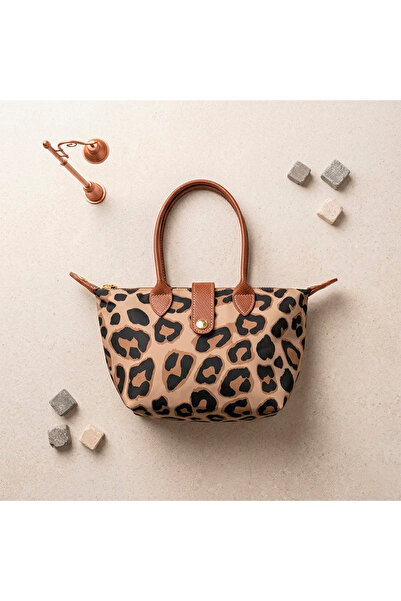 designstudio Design Studio Kadın Leopar Desenli Mini El Çantası – Su İtici Ku...