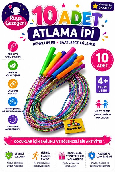Rüya Gezegeni 10'lu Çocuk Atlama İpi Hediyelik Oyuncak Doğum Günü Karne Günü ...
