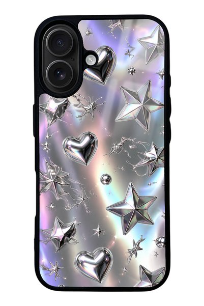 Spoyi iPhone 16 Chrome Star Dream Design Glossy Phone Case