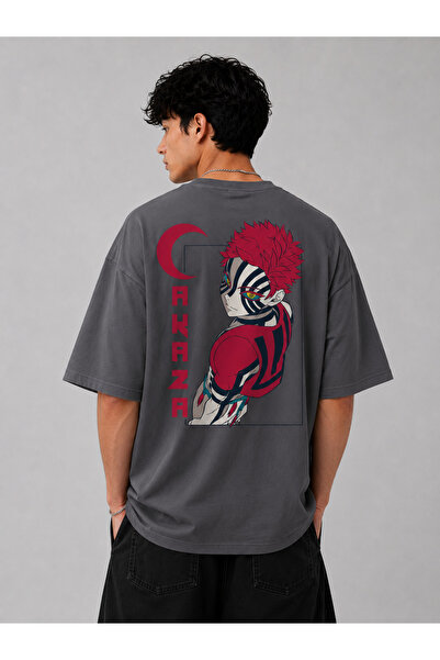 Nulivez Demon Slayer Akaza Printed Oversize Unisex T-Shirt |   Anime Themed S...