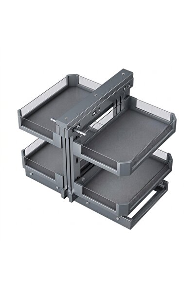 SJDSND Cos Cu Glisiere, Extensibil, Cu Sertar, Metal, Aluminiu, Sticla Securi...