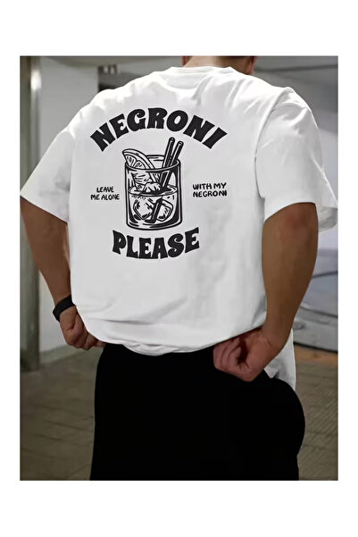 Massgai Unisex Negroni majica sa štampanim motivom, oversize, 100% pamuk