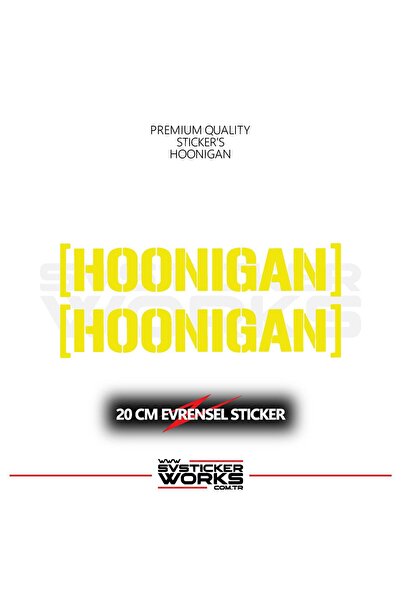 ARONA Hoonigan Sticker Universal Compatible with All Surfaces 20 cm 2 Pieces