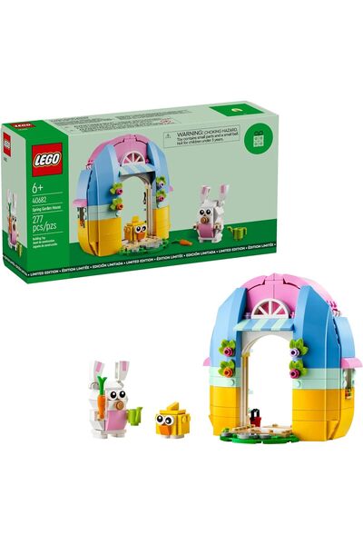LEGO بيت حديقة الربيع 40682: لعبة عيد الفصح مع شخصيات الأرنب والكتكوت - 277 قطعة