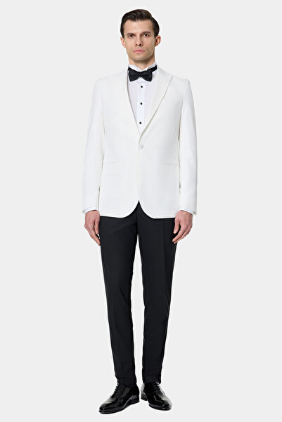 Tween Slim Fit Beyaz Düz Damatlık & Smokin Takim