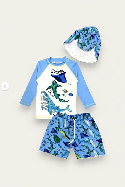 aykidsclup Sun Protection (Narrow Fit) Boneli Character Patterned Swim Shorts...