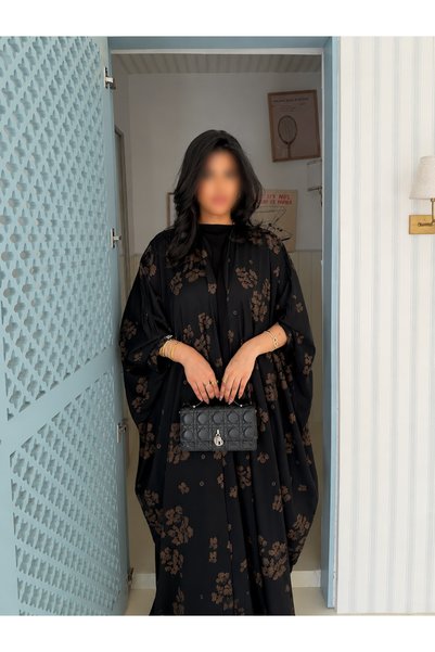 outline Summer Flowy Double Face Abaya