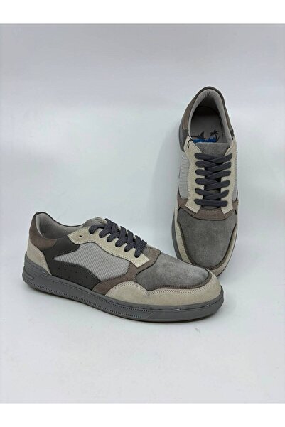 Papuccu Gray Suede Anthracite Men's Leather Shoes