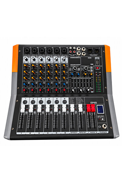 OEM Mixer audio, 6 canale, 2 x 500W, EP6D, stereo, cu amplificator, 99 Efecte...