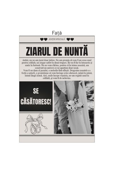 OEM Ziar de nuntă, A3 pliat