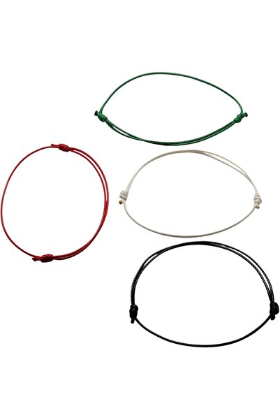Generic UAE Flag Color Adjustable Cord Bracelet Set – Red Green White Black H...