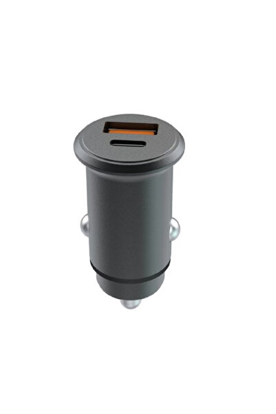 lemontti Incarcator auto Fast Charge 65W, USB 3.0 si Type-C PD, Negru