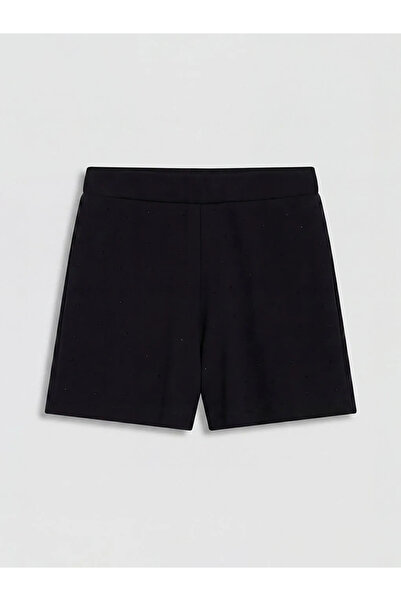 LC Waikiki Black Soft Touch Stone Women's Shorts
