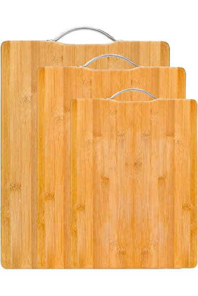 Urban URBANNX 3pcs Bamboo Kitchen Cutting Board Set Wooden Chopping Boards fo...