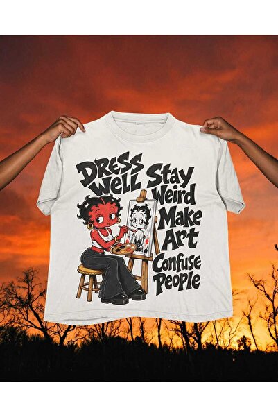 Grafftee Clothing Dress Well Stay Weird T-shirt sa štampanjem, unisex, veće v...
