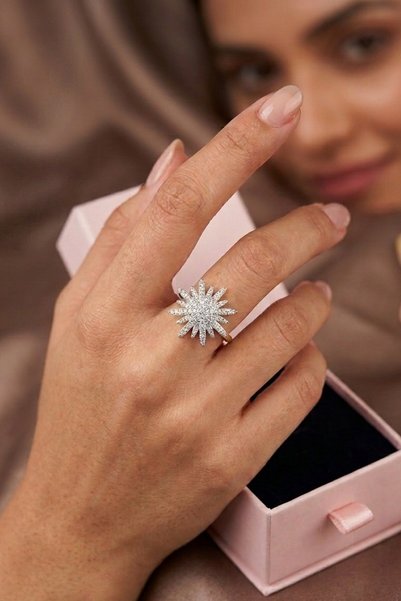 Bijuty North Star Ring - Adjustable - Fits Any Finger - Silver Color (with Surprise Gift)