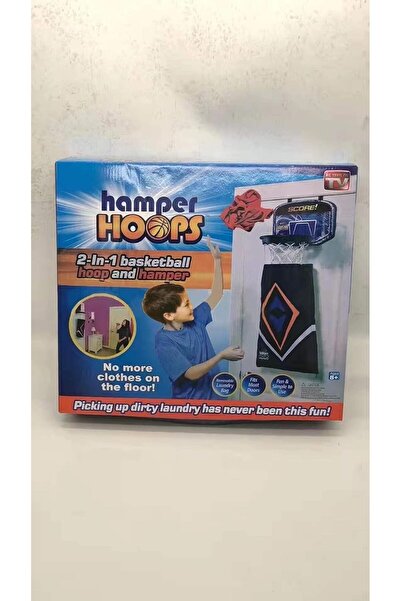 Generic Basketball Hoop Laundry Hamper-Over The Door 2 in 1 Hanging Basketbal...
