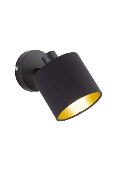 Trio Lighting Σποτ Μονό Μεταλλικό Μαύρο / Υφασμάτινο Καπέλο Μαύρο Trio Tommy ...