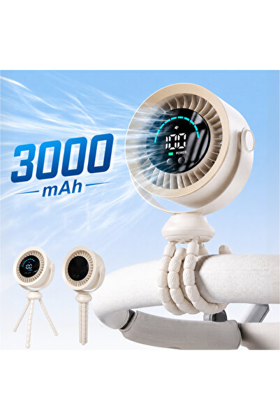 RCO Ventilator portabil Silentios, Baterie 3000 mAh, Ultra-Compact, Trepied i...
