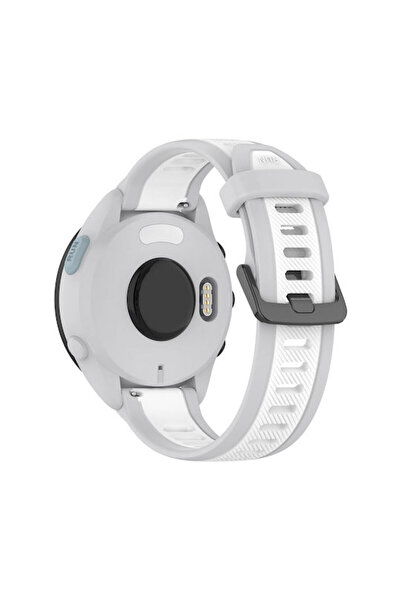 OEM Λουράκι σιλικόνης δίχρωμο ανάγλυφο για Huawei Watch GT 4 41mm Λευκό Γκρι