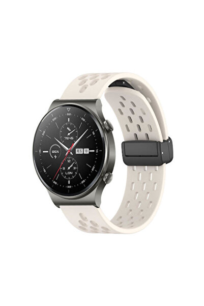 OEM Huawei Gt2 Pro 22mm Αναδιπλούμενο Μαγνητικό Κούμπωμα Λουράκι Ρολογιού Σιλ...