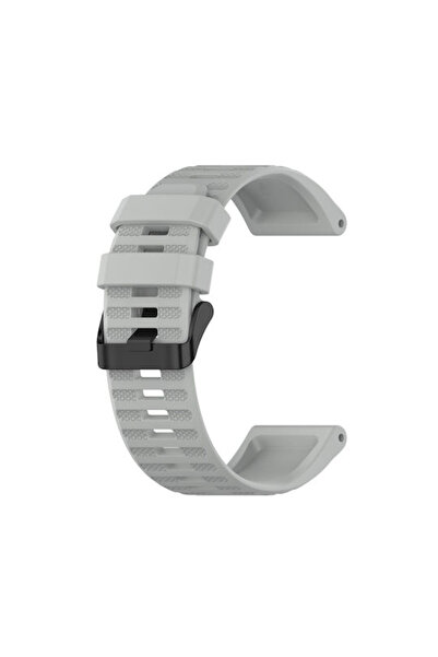 OEM Με μαύρο κούμπωμα, λουράκι σιλικόνης γκρι (Fenix 3 / 5X / 5X Plus / 6X / ...