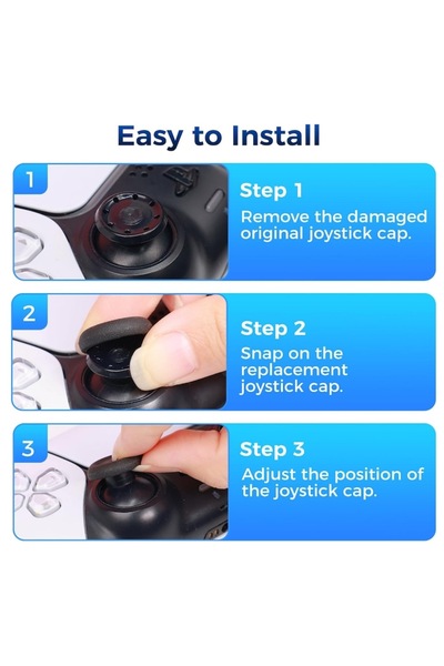 digital-play Grip de înlocuire pentru joystick-ul controlerelor PS5 și PS4