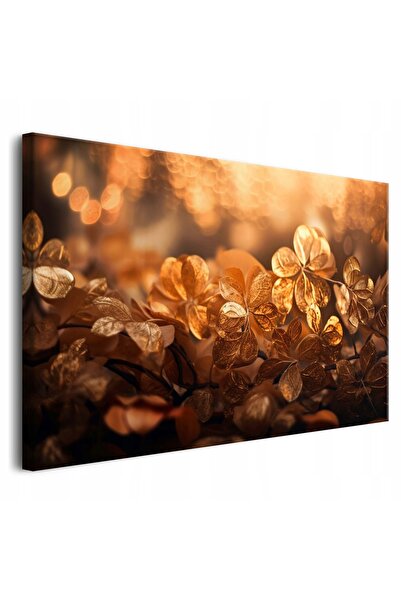 DecoWalls Tablou De Perete Cu Suporturi, Decowalls, Frunze Aurii, 90x60 cm, P...