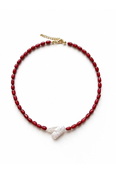 Venus Design Pearl-Coral Necklace