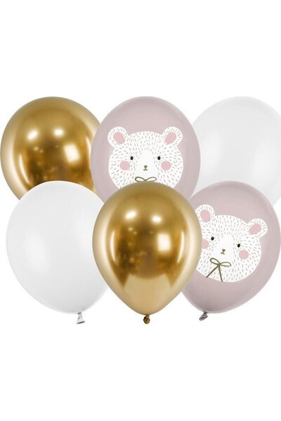 Partydeco Set 6 Baloane 30 cm, Urs