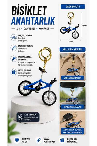 mdm style Bicycle Figured Keychain Metal Bag and Car Interior Accessory Gift
