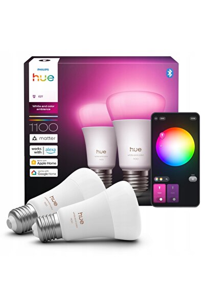 Philips Hue Bec inteligent Ambiance A60 E27 8,1W 1100 lm 2 bucăți