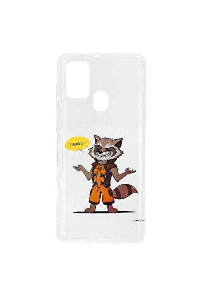 OEM Husa compatibila cu Samsung Galaxy A21s Silicon Transparenta Model Rocket