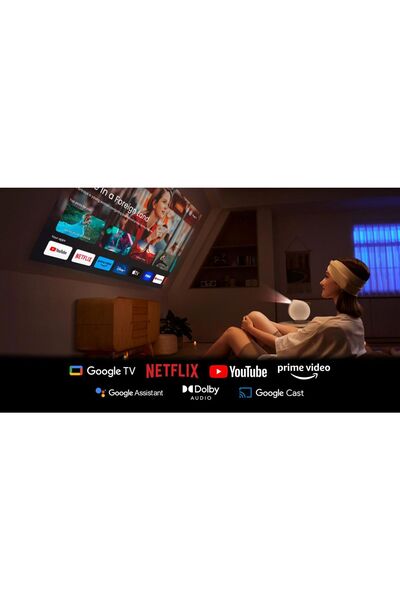 BENQ Proiector laser portabil GV50, FHD 1080p, 500 ANSI, Google TV