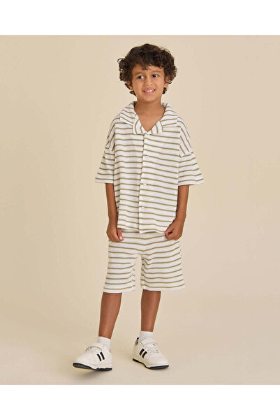 REDTAG Boys White Shirt And Shorts Set
