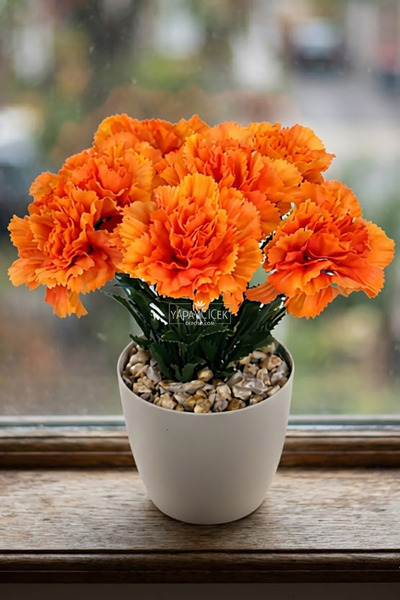 Yapay Çiçek Deposu Artificial Flower Aura Series Carnation Arrangement 25 cm ...