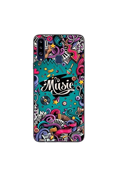 OEM Калъф, съвместим със Samsung Galaxy A20S, силиконов гел TPU, с десен Поп ...