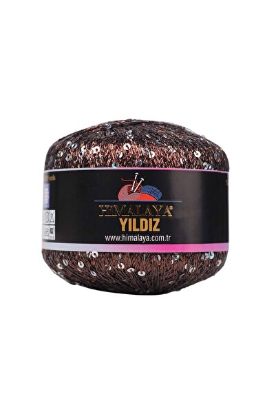 Himalaya Yıldız 58118 Brown Glitter Silver Sequins