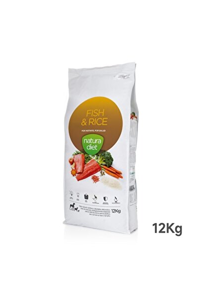 Natura Diet Hrană pentru câini Pește și Orez, Pește și Orez 12kg, Hipoalergen...