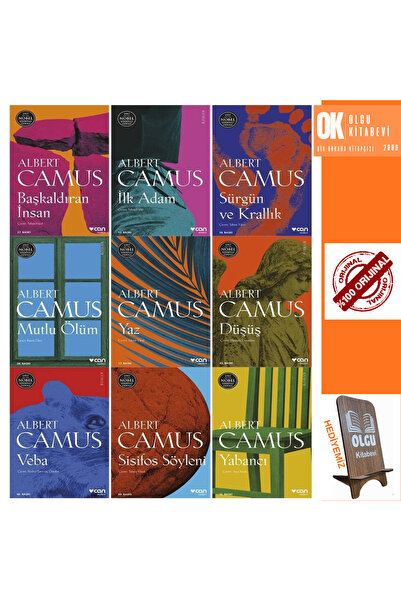 Güzem Can Yayınları Albert Camus 9 Kitap set TELEFON TUTUCU HEDİYE/ Sürgün ve...