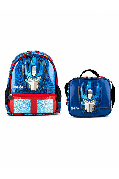 transformers Optimus Prime Lisanslı PVC Ön Panelli Anaokulu Çantası ve Beslen...