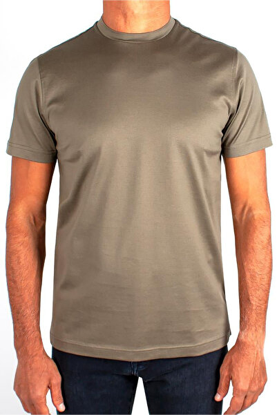 FORMENTİ Tricou pentru bărbați, 100% bumbac, cu gât crew, FSP-502 O.Yeşil