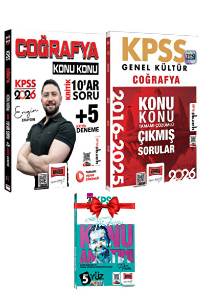 Yargı Yayınları Engin Eraydın-2026 KPSS Coğrafya Konu Konu Kritik 10'ar Soru+...