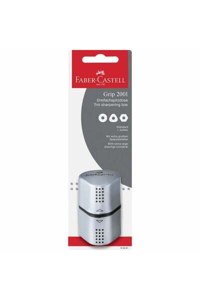 Faber Castell Faber-Castell Ascuțitor Creioane Grip 2001 Trio - argintiu (183...